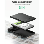 UGREEN 60735 USB 3.1 2.5" Hard Drive Enclosure 6G with USB-A to USB-C Cable + USB-C to USB-C Cable - Image 4