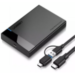 UGREEN 60735 USB 3.1 2.5" Hard Drive Enclosure 6G with USB-A to USB-C Cable + USB-C to USB-C Cable