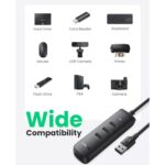 UGREEN 80657 USB 3.0 4-Port Hub 1m (Black) - Image 6