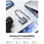 UGREEN 80798 USB-C to SD/TF + USB 2.0 Memory Card Reader - Image 3