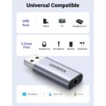 UGREEN 80864 USB-A To 3.5mm External Stereo Sound Adapter Gray - Image 9
