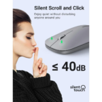 UGREEN 90373 Ultra-Slim Portable Wireless Mouse (Light Gray) - Image 2