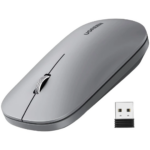 UGREEN 90373 Ultra-Slim Portable Wireless Mouse (Light Gray)