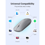 UGREEN 90373 Ultra-Slim Portable Wireless Mouse (Light Gray) - Image 7