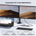UGREEN 45520 USB-C Docking Station – HDMI 4K@60Hz, VGA, 2× USB-C, 2× USB-A, Gigabit LAN, SD/TF, 3.5mm, PD - Image 5
