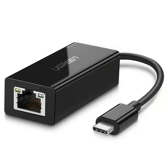 Ugreen-50307-Gigabit-USB-C-Ethernet-Adapter UGREEN 50307 USB-C 3.1 GEN1 Male To Gigabit Ethernet Adapter Black - Image 1