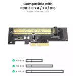 UGREEN 70503 M.2 NVME to PCI-E3.0X4 Express Card 32Gbps - Image 2