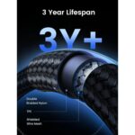 UGREEN 80150 USB-C 3.1 Gen2 5A Data Cable – Male-to-Male, 1m - Image 6
