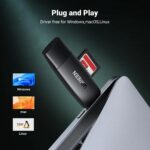 UGREEN 80191 USB-C + USB TF/SD 3.0 Card Reader Black - Image 2