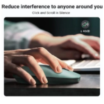 UGREEN 90374 Ultra-Slim Portable Wireless Mouse (Green) - Image 3