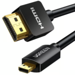 UGREEN 30102 Micro HDMI to HDMI 4K Cable – Male-to-Male, 1.5m (Black)