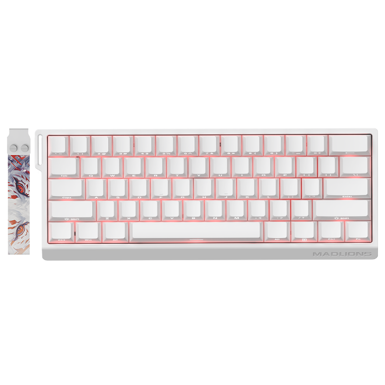 madlions-mad60-he-rgb-hall-effect-gaming-keyboard-white MADLIONS MAD60 HE 60% RGB Hall Effect Gaming Keyboard – Wired Magnetic Amber Pro Switch, Side-Print Keycaps (Pure White) - Image 1