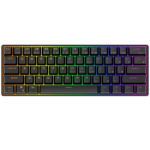 Royal Kludge RK61 60% Tri-Mode Wireless Mechanical Gaming Keyboard – Red Linear Switch, Hot-Swappable, Bluetooth / 2.4G / USB-C, Per-Key RGB (Black)
