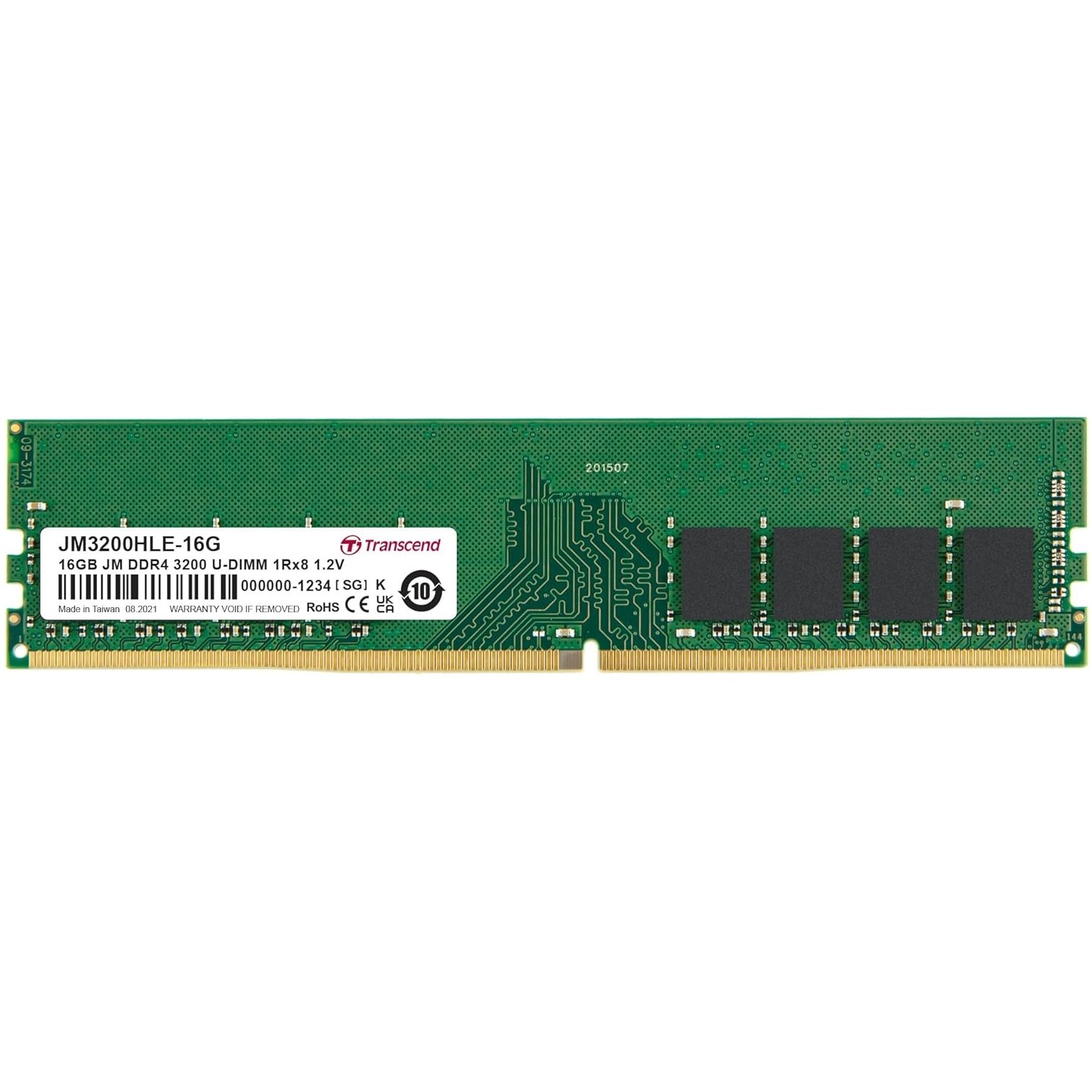 Transcend 16GB 3200MHZ DESKTOP DDR4 Transcend 16GB 3200MHZ DESKTOP DDR4 - Image 1